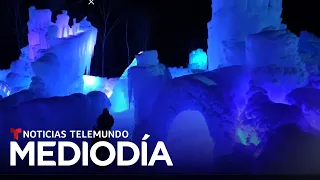 DIA Video del día: Construyen impresionantes castillos de hielo por una celebración anual