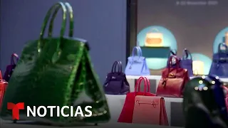 HERMES INTL Organizan subasta de carteras Hermès y otros objetos de lujo en Londres | Noticias Telemundo