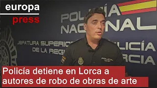 La Policía Nacional detiene en Lorca (Murcia) a los autores del robo de dos obras de arte