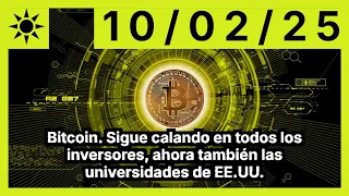 BITCOIN Bitcoin. Sigue calando en todos los inversores, ahora también las universidades de EE.UU.