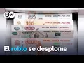 El rublo se desploma al nivel más bajo desde 2022