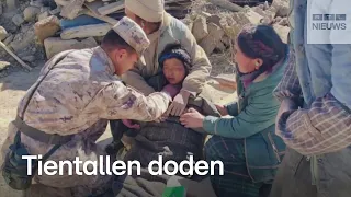 Slachtoffers uit puin gehaald na zware aardbeving Tibet