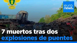 Al menos 7 muertos tras dos explosiones de puentes que desataron el caso ferroviario en Rusia