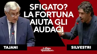 FORTUNA Silvestri vs Tajani: &quot;Ministro più sfigato della storia? La fortuna aiuta gli audaci&quot;