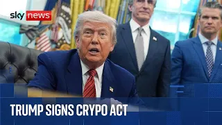 Trump signs landmark crypto act into law