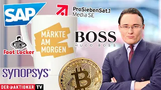 BITCOIN Märkte am Morgen: Bitcoin, SAP, ProSiebenSat.1, Hugo Boss, Meta, Foot Locker, Marvell, Synopsys