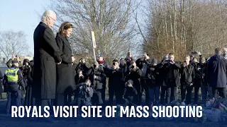 MASS Sweden&#39;s King and Queen visit site of mass shooting