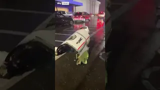 Plane debris scattered across Philadelphia street