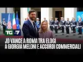 JD Vance a Roma tra elogi a Giorgia Meloni e accordi commerciali