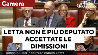 Enrico Letta non è più parlamentare: la Camera accoglie le dimissioni. L&#39;addio del deputato Pd