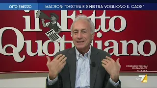 Crisi Francia, Travaglio: &quot;Discorso di Macron è quello di un golpista bianco&quot;