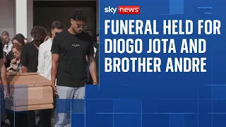 Diogo Jota&#39;s family and Liverpool players attend funeral in Portugal