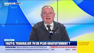 Nicolas Doze face à Jean-Marc Daniel : Faut-il travailler sept heures de plus gratuitement ?