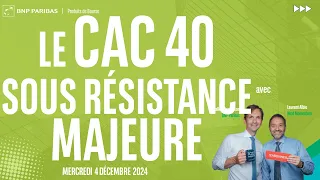 CAC40 INDEX Le CAC40 sous résistance majeure - 100% Marchés - soir - 04/12/2024