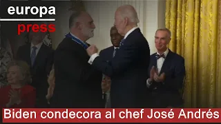 Biden condecora al chef José Andrés con la más alta distinción civil de EEUU