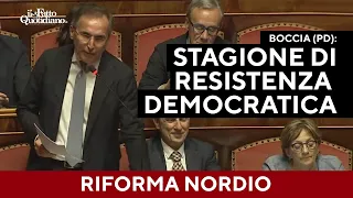 Boccia: &quot;Riforma Nordio? Parlamento piegato alla volontà del governo, resistenza democratica&quot;