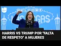 En un minuto: Harris critica a Trump por su “falta de respeto y comprensión” hacia las mujeres