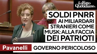 &quot;Soldi del Pnrr ai miliardari stranieri come Musk. Alla faccia dei patrioti&quot;. La denuncia del M5S