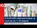 El EUR/USD intentará buscar el nivel de los 1,18 DÓLARES | Oportunidad de trading