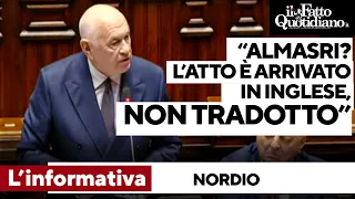 Nordio: &quot;Almasri? L&#39;atto è arrivato in inglese, senza traduzione&quot;. Proteste in Aula