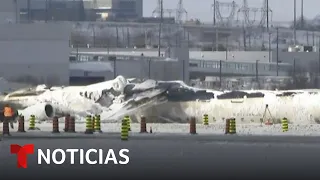 PEARSON ORD 25P EN VIVO: Autoridades informan sobre el avión que volcó al aterrizar en el Aeropuerto Toronto Pearson