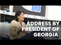 Protests in Georgia: president Zourabichvili speaks in the European Parliament