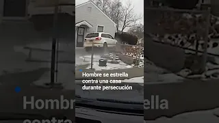 Un hombre se estrella contra una casa durante una persecución policial