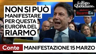 Conte si sfila dalla manifestazione del 15 marzo: &quot;Non si può manifestare per questa Europa&quot;