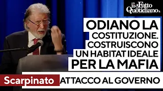 Scarpinato contro la maggioranza: &quot;Odiano la Costituzione, creano habitat ideale per la mafia&quot;