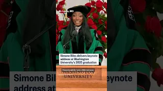 SIMONE Simone Biles delivers keynote address at Washington University&#39;s 2025 graduation