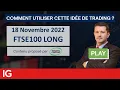 🟢FTSE100 LONG - Idée de trading turbo Trading Central du 18 novembre 2022