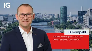 CHF/JPY Märkte am Morgen - DAX, Dow Jones, GBP/USD und CHF(JPY