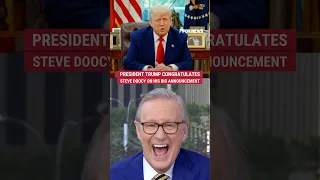 &#39;FANTASTIC GUY&#39;: President Trump congratulates our very own Steve Doocy on his big announcement