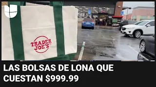 EBAY INC. ¿Por qué estas bolsas de lona de Trader Joe&#39;s de $2.99 se están vendiendo en eBay por $999.99?