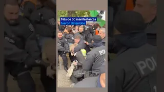 Fuertes enfrentamientos entre policías y manifestantes propalestinos en Berlín