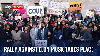 Anti-Elon Musk protest in Washington