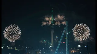 AUCKLAND REAL ESTATE TRUST Neujahrsfeierlichkeiten und Feuerwerk in Auckland, Neuseeland