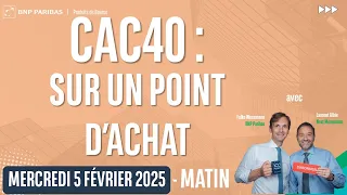 CAC40 INDEX CAC 40 : Sur un point d&#39;achat ? - 100% Marchés - matin - 05/02/2025