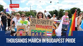 Thousands march in Budapest Pride despite police order banning the march