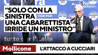 Mollicone (FdI) attacca Cucciari: “Solo con la sinistra una cabarettista può irridere un ministro”
