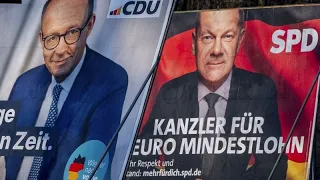 Germany&#39;s Olaf Scholz, Friedrich Merz hold rallies in final days ahead of federal election