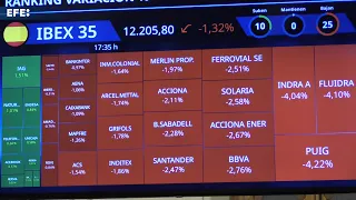 IBEX35 INDEX El IBEX 35 modera las caídas al cierre al 1,32 % tras los aranceles estadounidenses