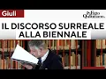 I video cult del 2024 - Il surreale intervento del ministro della Cultura Giuli alla Biennale