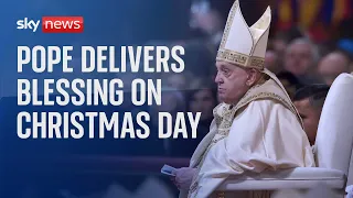 Pope Francis delivers his “Urbi et Orbi” message and blessing on Christmas Day