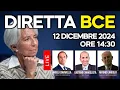 DIRETTA BCE oggi 12 Dicembre 2024 il discorso di Christine Lagarde ECB