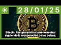 Bitcoin. Recuperación a terreno neutral siguiendo la recuperación de las bolsas.