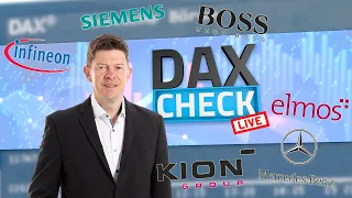 LEG IMMOBILIEN SE NA O.N. DAX-Check LIVE: Elmos, Hugo Boss, Infineon, Kion, LEG Immobilien, Lufthansa, Mercedes-Benz, Siemens