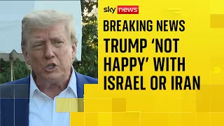 Donald Trump says both Israel and Iran have violated ceasefire in Middle East
