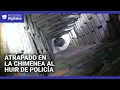 En video: un hombre queda atrapado en una chimenea cuando huía de la policía