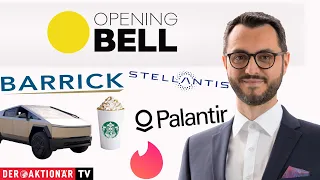 STARBUCKS CORP. Opening Bell: Tesla, Palantir, Barrick Gold, Starbucks, Match Group, Stellantis